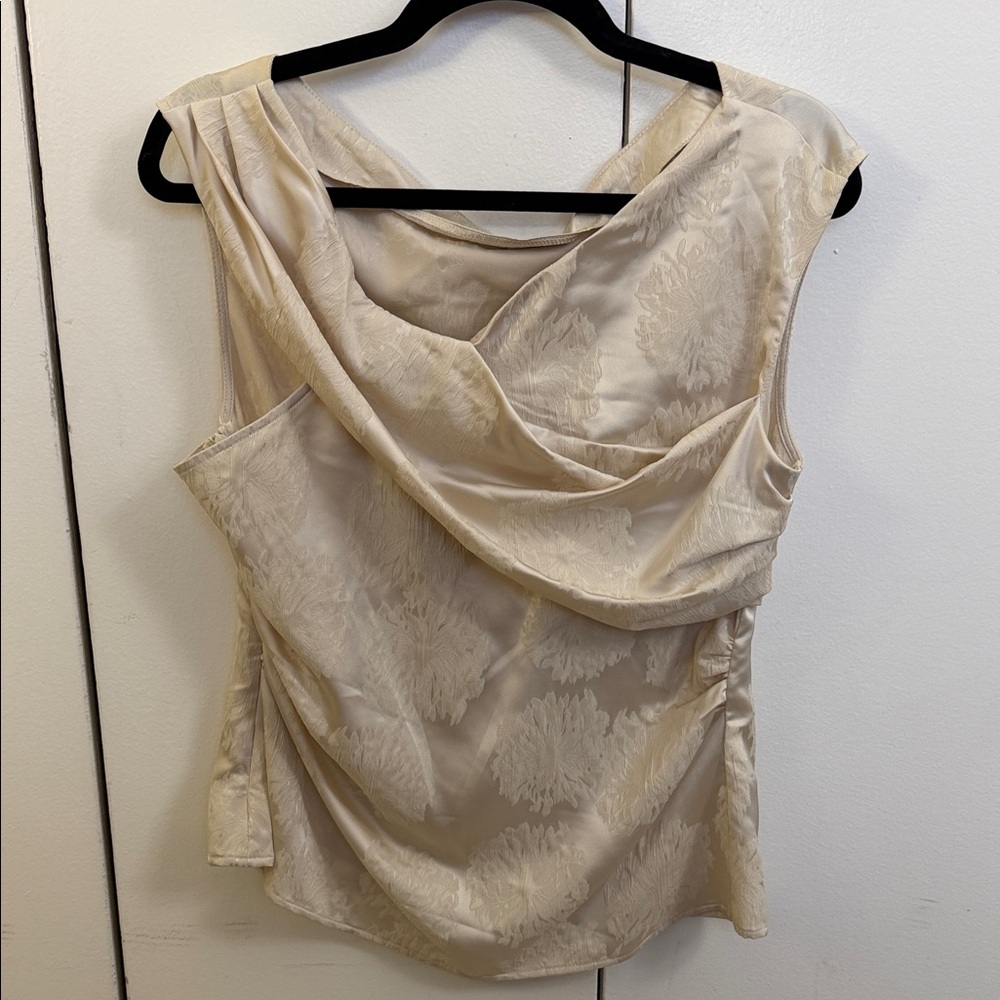 Zara Cream Draped Blouse